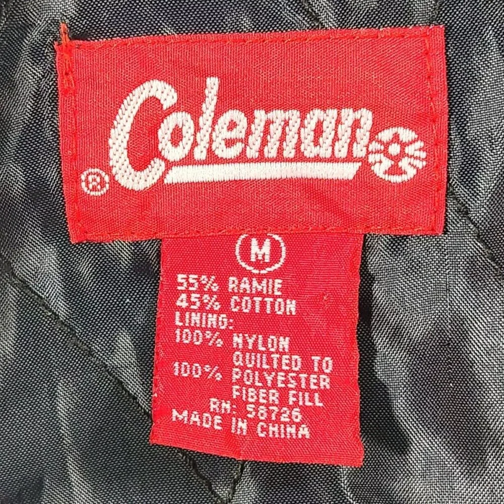 Coleman Men's Flannel Shacket Medium Lined Plaid Pockets Outdoors Work Shirt